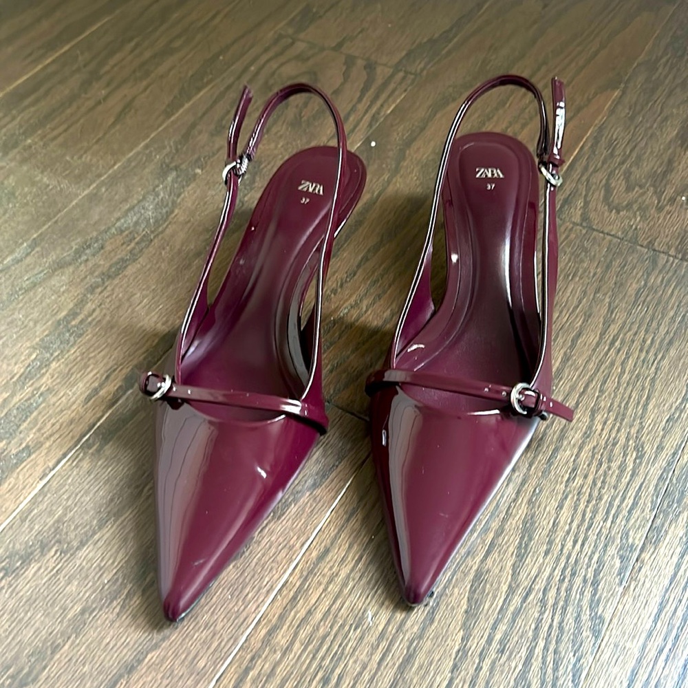 Zara slingback buckle heels, Size EU 37